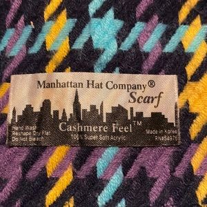 Whimsical scarf gold, purple, blue and navy super colorful